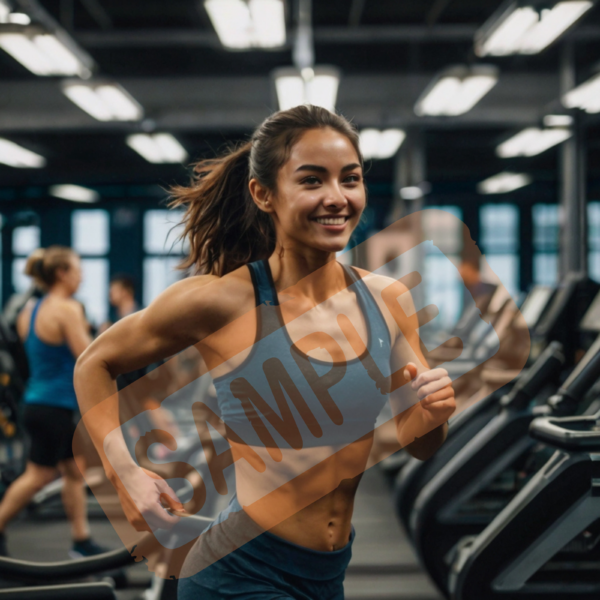 Woman Treadmill Running Picture