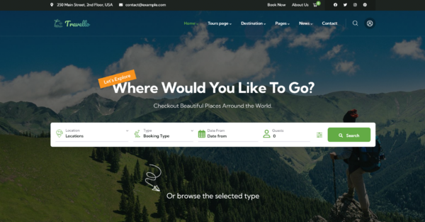 Travello - Tour Booking WordPress Website